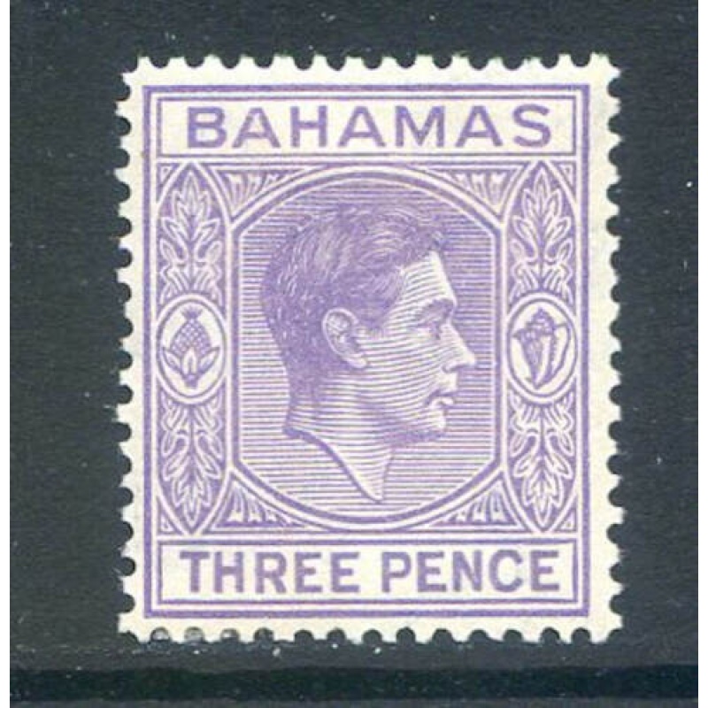 Bahamas 3d Violet SG154 Mounted Mint