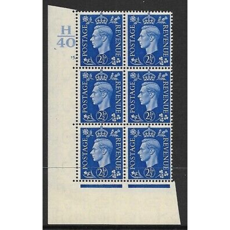 2d Blue Dark colours H40 15 Dot perf 5(E I) UNMOUNTED MINT