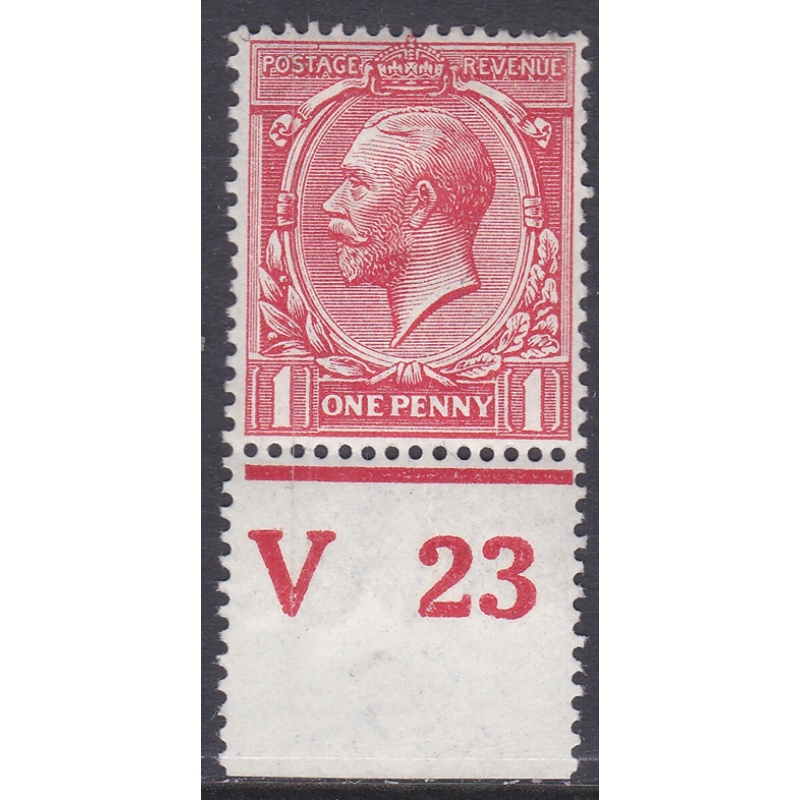 N16(-) 1d Bright Rose Red Royal Cypher Control V23 perf MOUNTED MINT MNH