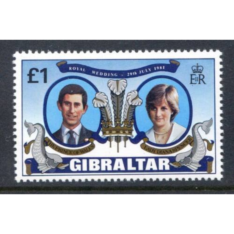 1981 Gibraltar Royal Wedding SG450 Unmounted Mint