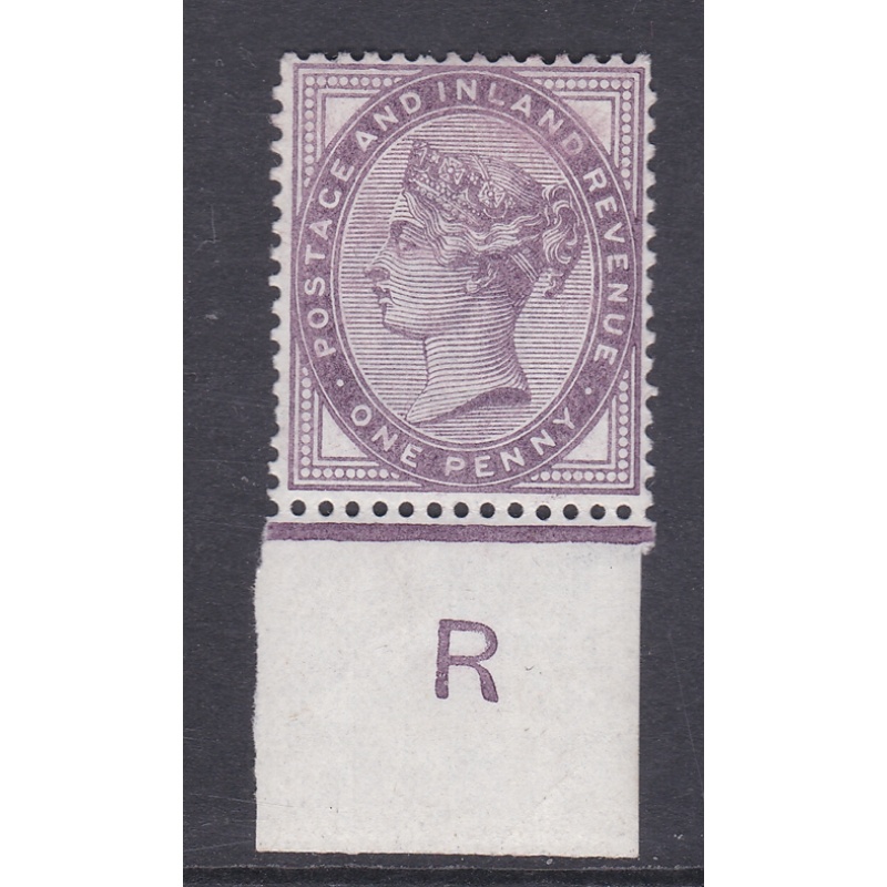 1d Lilac control R imperf single MOUNTED MINT