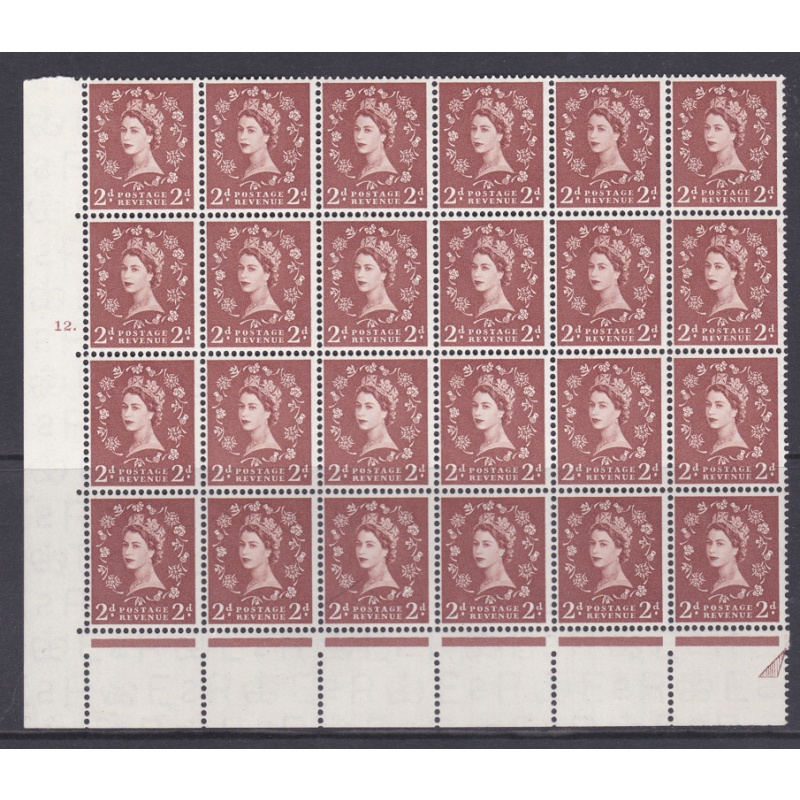 S38H+S38P 2d Wilding Edward listed variety On same block 12 dot UNMOUNTED MINT