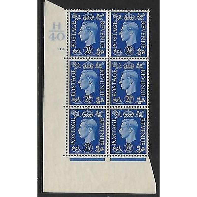 2d Blue Dark colours H40 40 Dot perf 5(E I) UNMOUNTED MINT