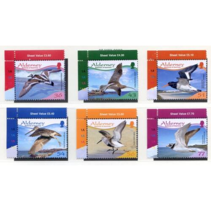 Alderney 2009 Resident Birds Set SGA363 A368 Unmounted Mint