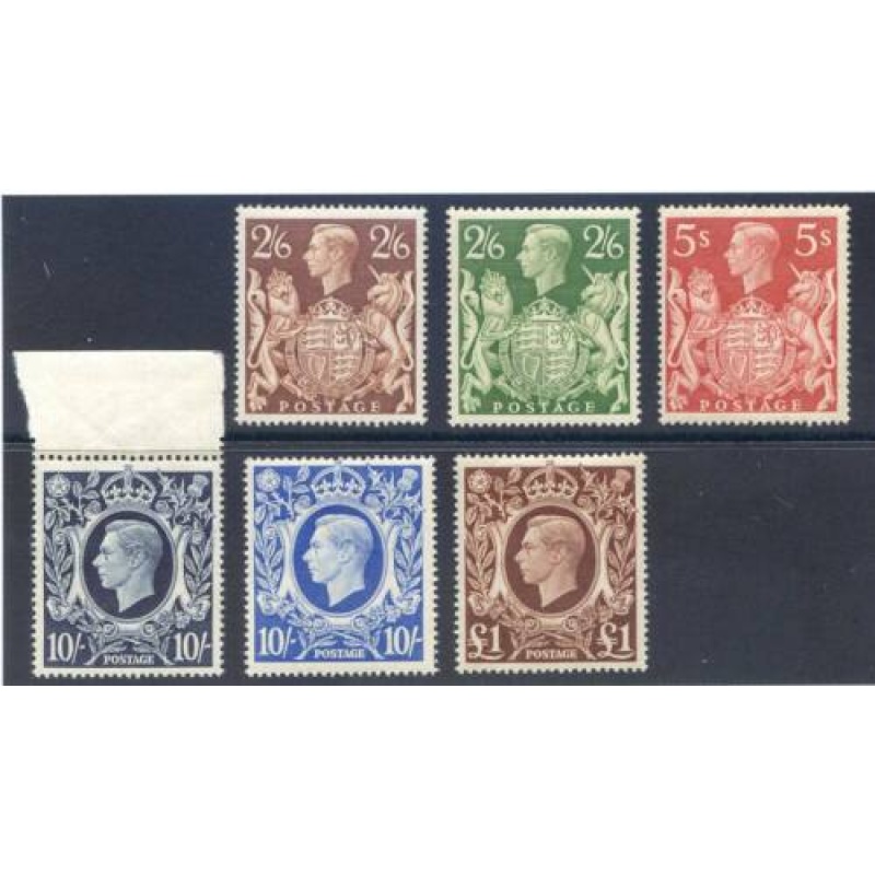 KGV1 1939 High VAlue set SG476 478c Unmounted Mint