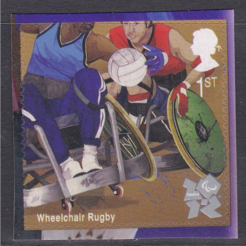 PM30 2011 Sg3205 Wheelchair Rugby 1st class stamp out of booklet - self adhesive