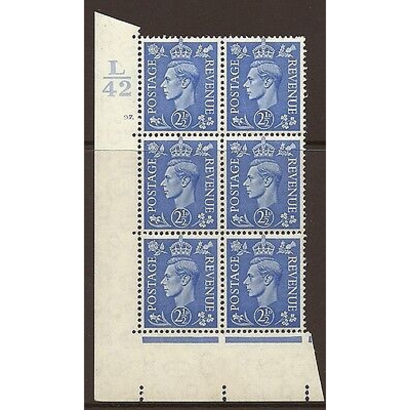 2d Pale Blue Cylinder Control L42 97 Dot perf 5(E I) UNMOUNTED MINT MNH