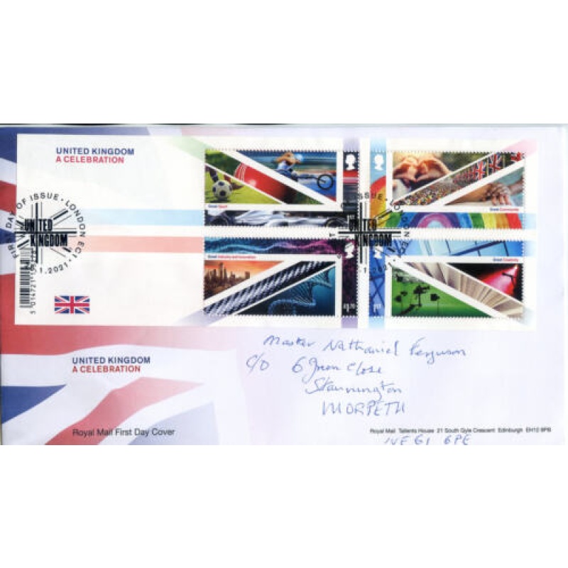 2021 United Kingdom Celebration First Day Cover London EC1 Cancel