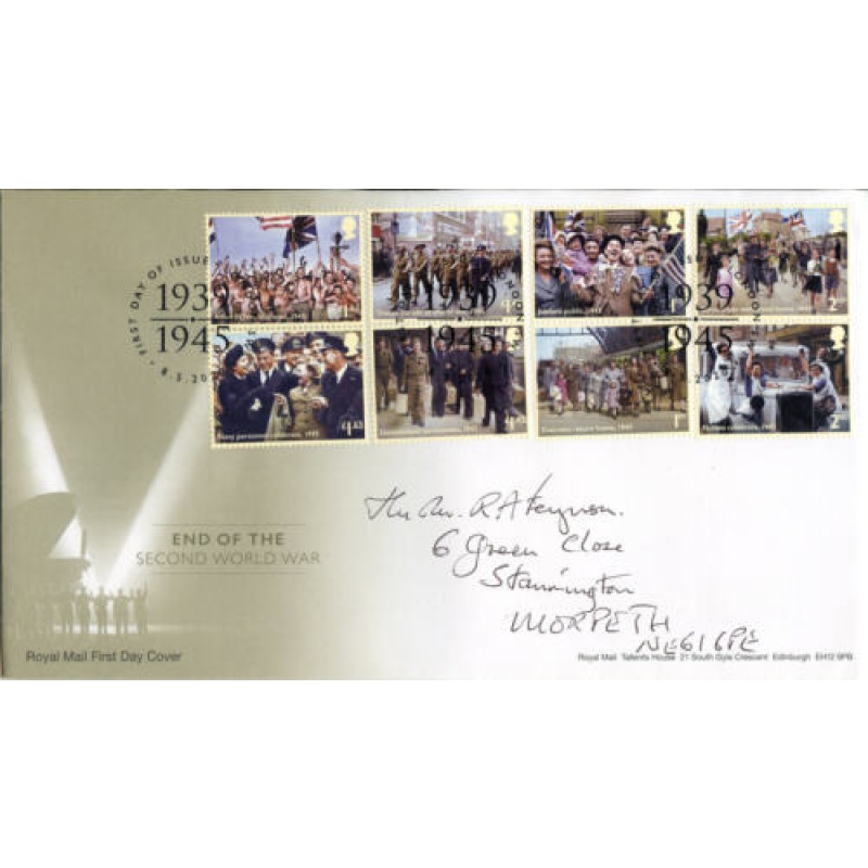 2020 End of War First Day Cover London Cancel