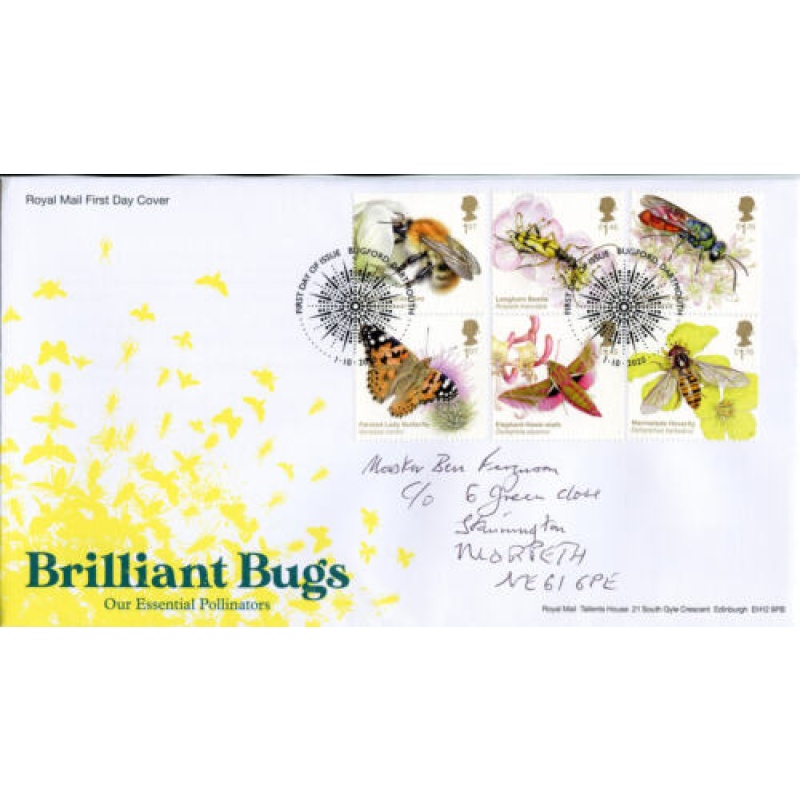 2020 Brilliant Bugs First Day Cover Bugford Cancel