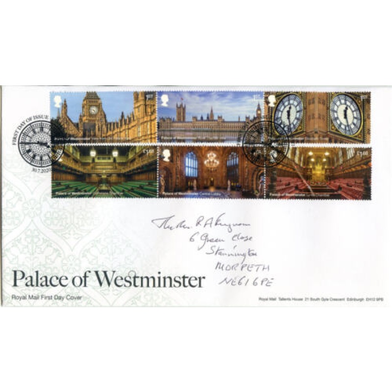 2020 Palace of Westminster First Day Cover London Cancel