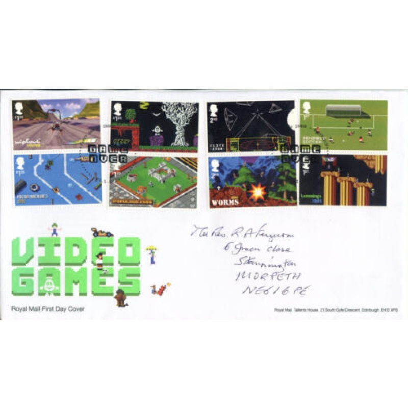 2020 Video Games First Day Cover Sheffield Cancel