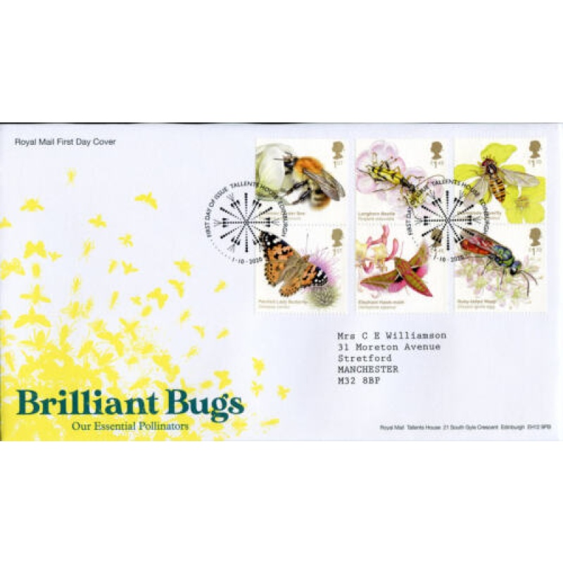 2020 Brilliant Bugs First Day Cover Tallents House Cancel