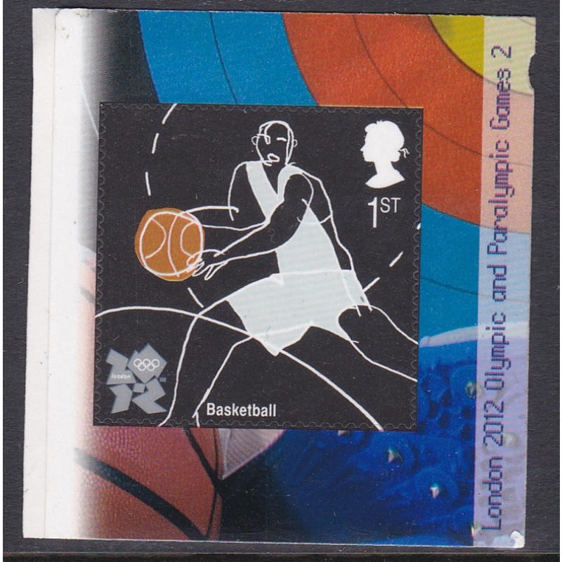 PM22 2009 Sg3023 Basketball 1st class stamp out of booklet - self adhesive