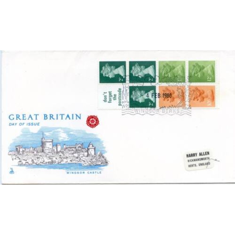 !980 Booklet Pane First Day Cover Illustrated Windsor Castle