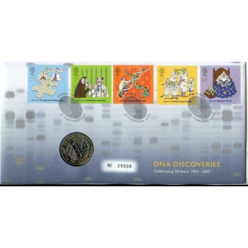 Royal Mint 2003 DNA Discoveries 2 Coin Numismatic Cover