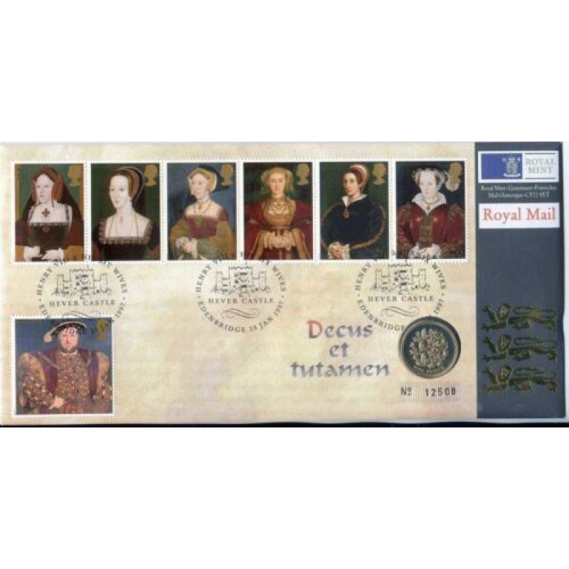 1997 Royal Mail   Royal Mint - Henry VIII   The Great Tudor 1 Coin Cover