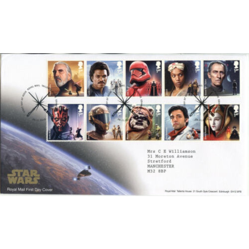 2019 Star Wars First Day Cover Tallents House Cancel