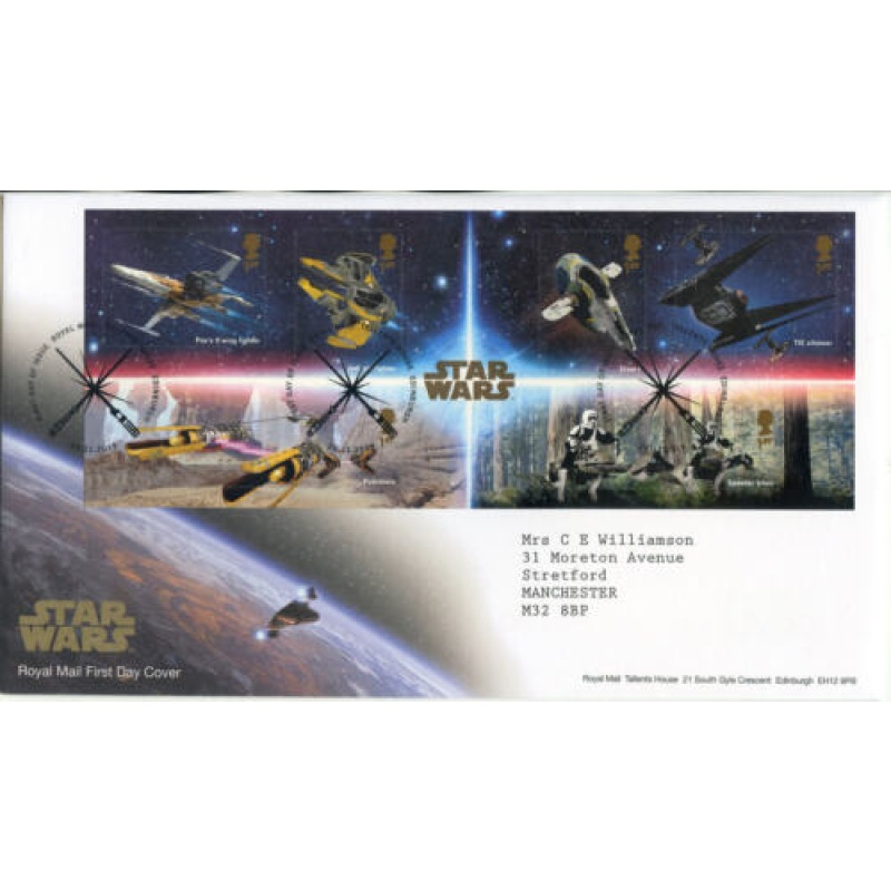 2019 Star Wars First Day Cover Tallents House Cancel