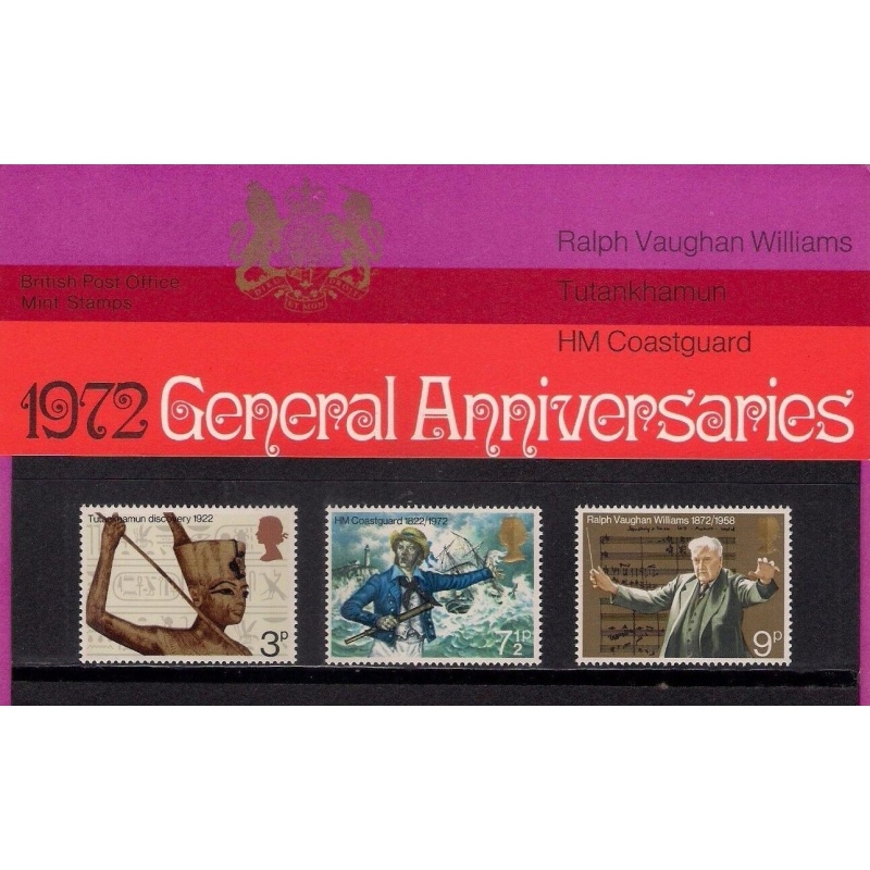 1972 General Anniversaries Presentation pack UNMOUNTED MINT