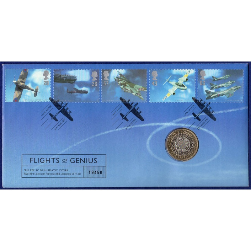 GB 1997 Flights Of Genius Coin Cover