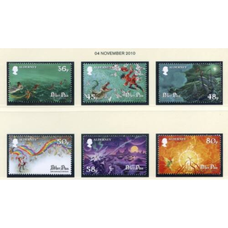 Alderney 2010 J M Barrie Set SGA401 A406 Unmounted Mint