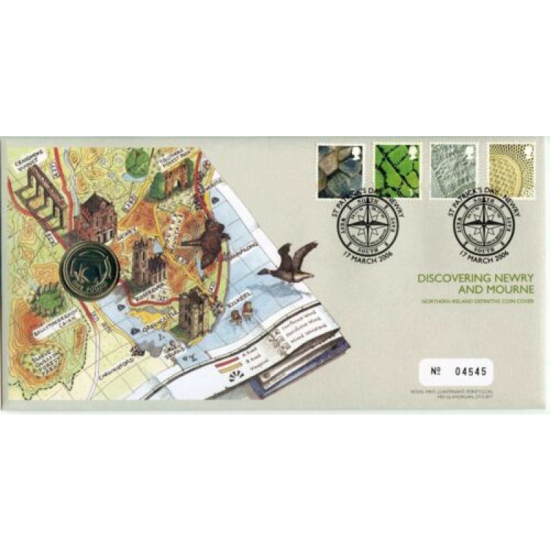 GB Discovering Newry and Mourne Royal Mail Mint BU 1 Coin Cover