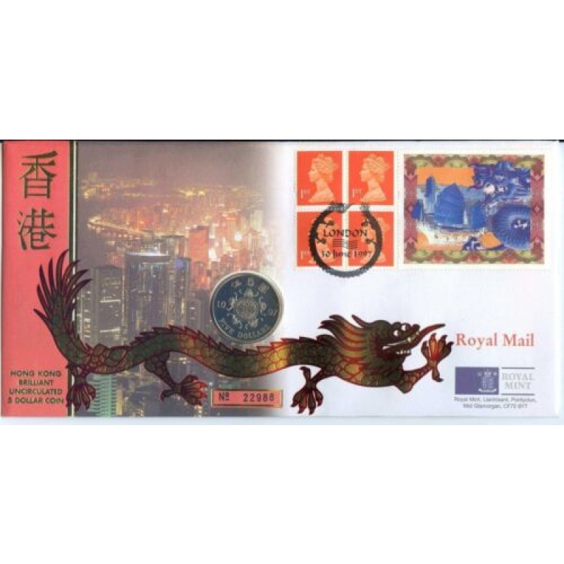 GB  Coin Cover - Hong Kong Brilliant Uncirculated  Coin