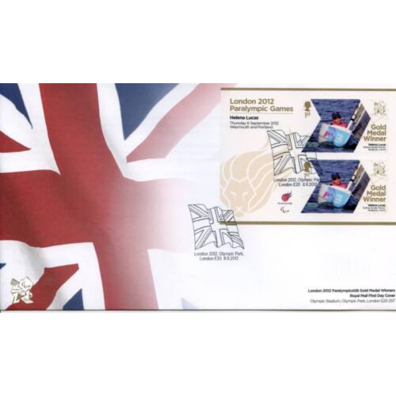 GB London 2012 Paralympics Helena Lucas Gold First Day Cover Unaddressed