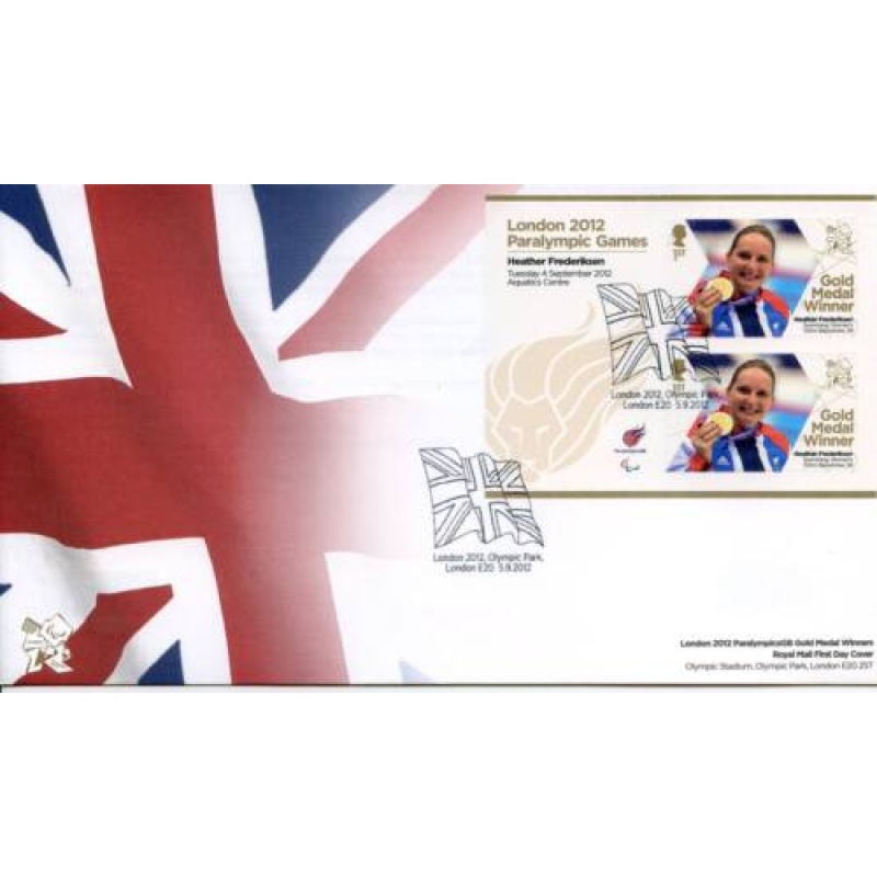 GB London 2012 Paralympics Heather Frederikson Gold First Day Cover Unaddressed