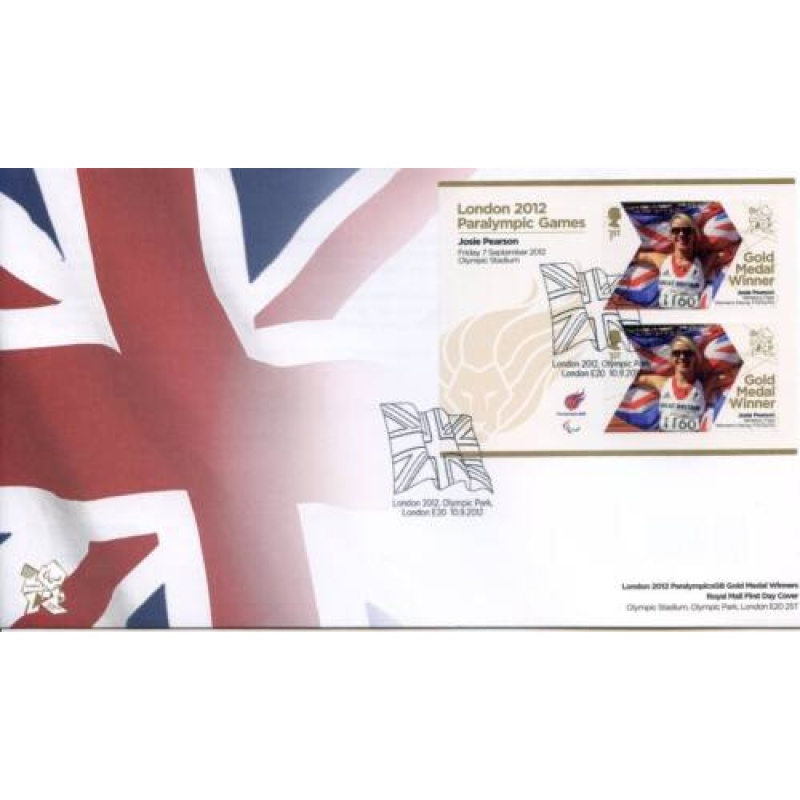 GB London 2012 Paralympics Josie Pearson Gold First Day Cover Unaddressed