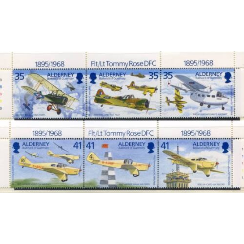 Alderney 1995 Aviation Set SGA78 83 Unmounted Mint