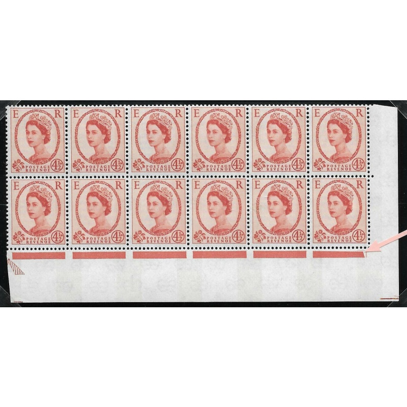 Sg 616Eba S98Bc 4d Wilding Phosphor with Phantom Frame block 12 UNMOUNTED MINT