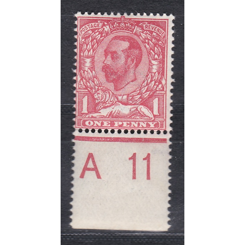 N7(2) 1d Pale Carmine Red Downey head Control A 11  UNMOUNTED MINT MNH