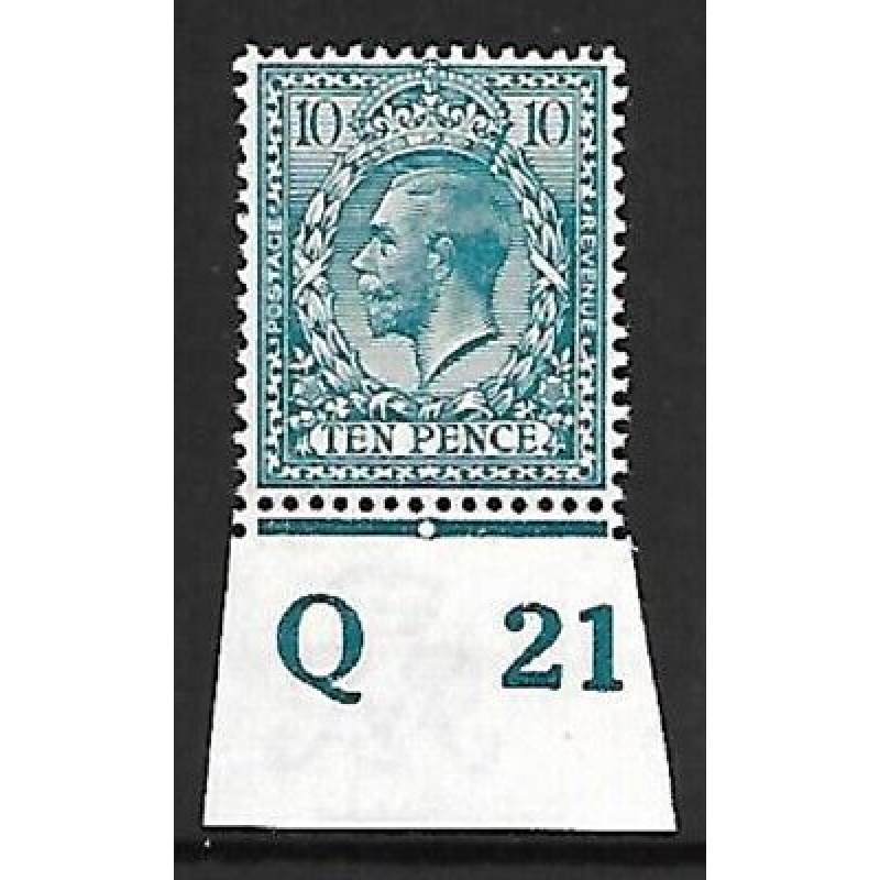 N31(2) 10d Turquoise Blue Royal Cypher control Q21 Imperf UNMOUNTED MINT