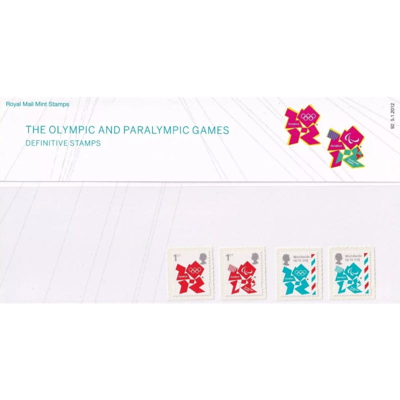 2012 Olympic  Paralympic stamps royal mail definitives pack 92 UNMOUNTED MINT