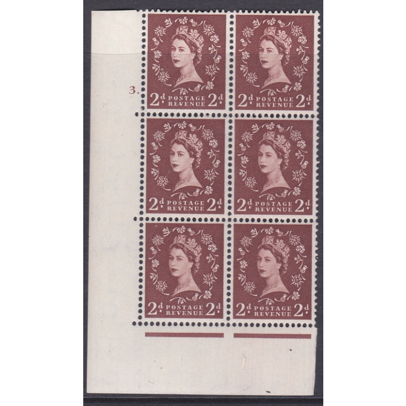 2d Wilding Tudor Wmk Cylinder 3 Dot perf type A(E I) UNMOUNTED MINT MNH