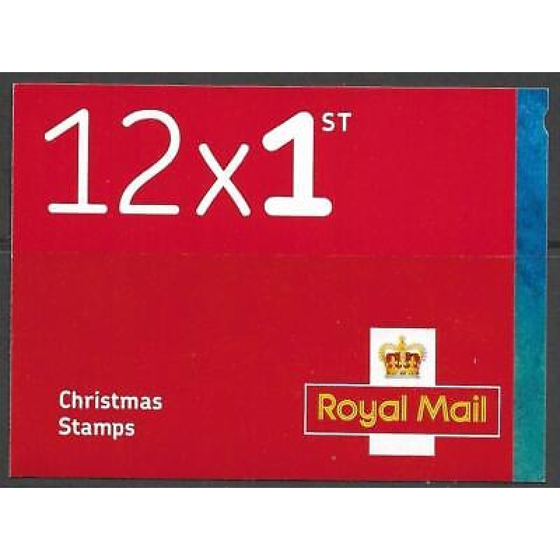 LX55 2017 Christmas Barcode Booklet 12 x 1st Class No Cylinder