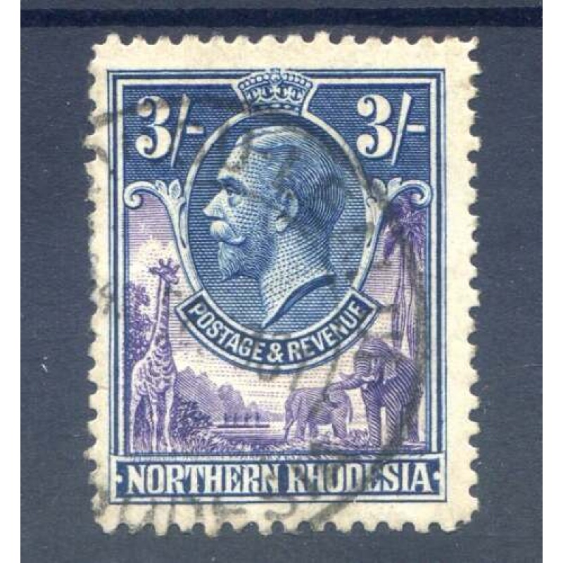 Northern Rhodesia 3 - Violet  Blue SG13 Fine Used