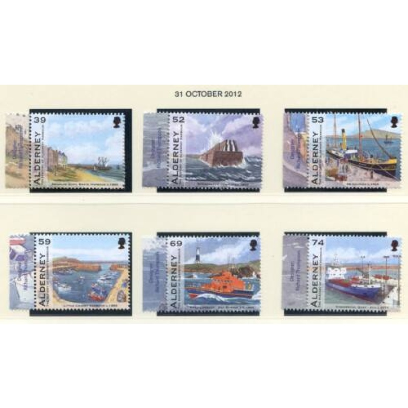 Alderney 2012 Harbour Set SGA467 A472 Unmounted Mint