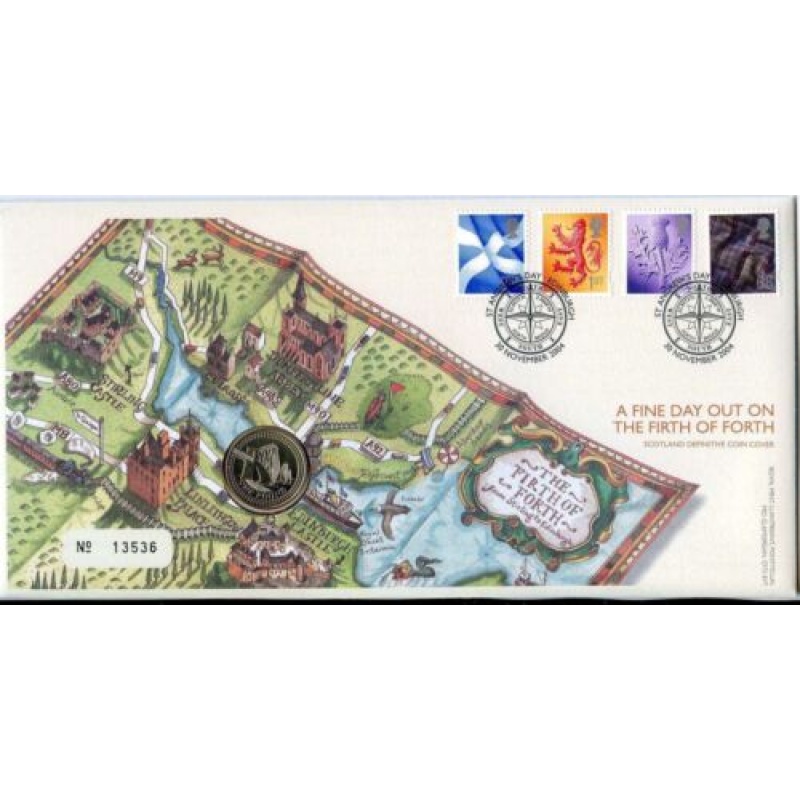 GB 2004 Firth of Forth Scotland Definitive 1 Coin Cover