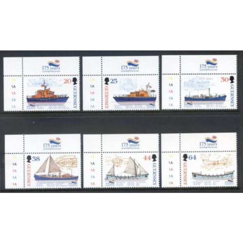 Guernsey 1999 Lifeboat set SG827 832 Unmounted mint