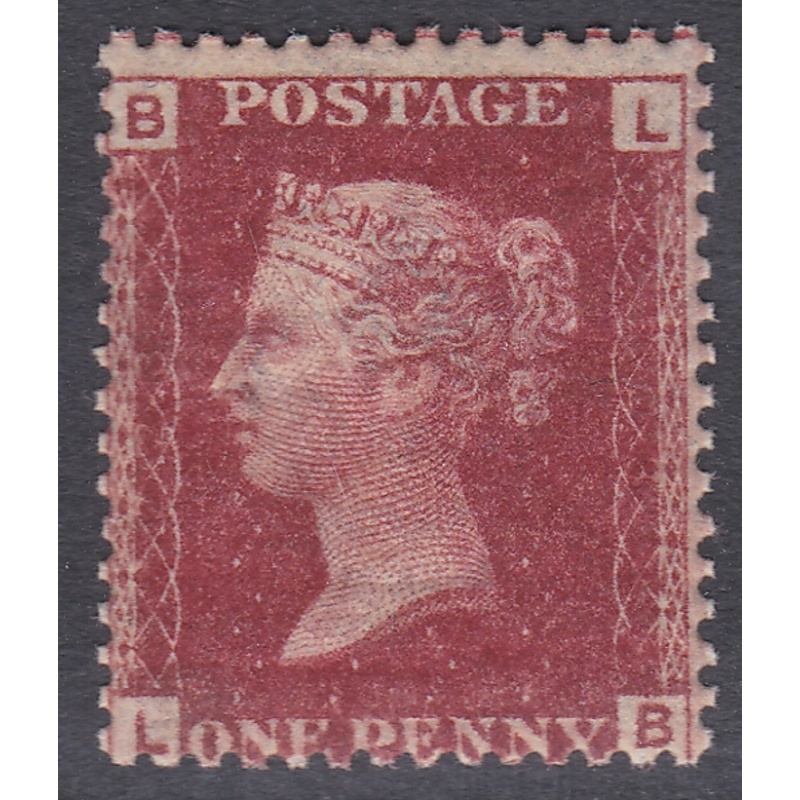 1858 Sg43 1d Penny Red plate 223 lettered L-B MOUNTED MINT