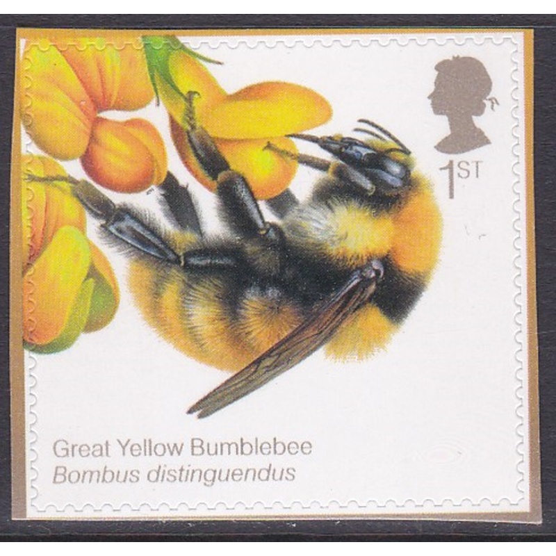 PM48 2015 Sg3743 Bumblebee 1st class stamp out of booklet - self adhesive