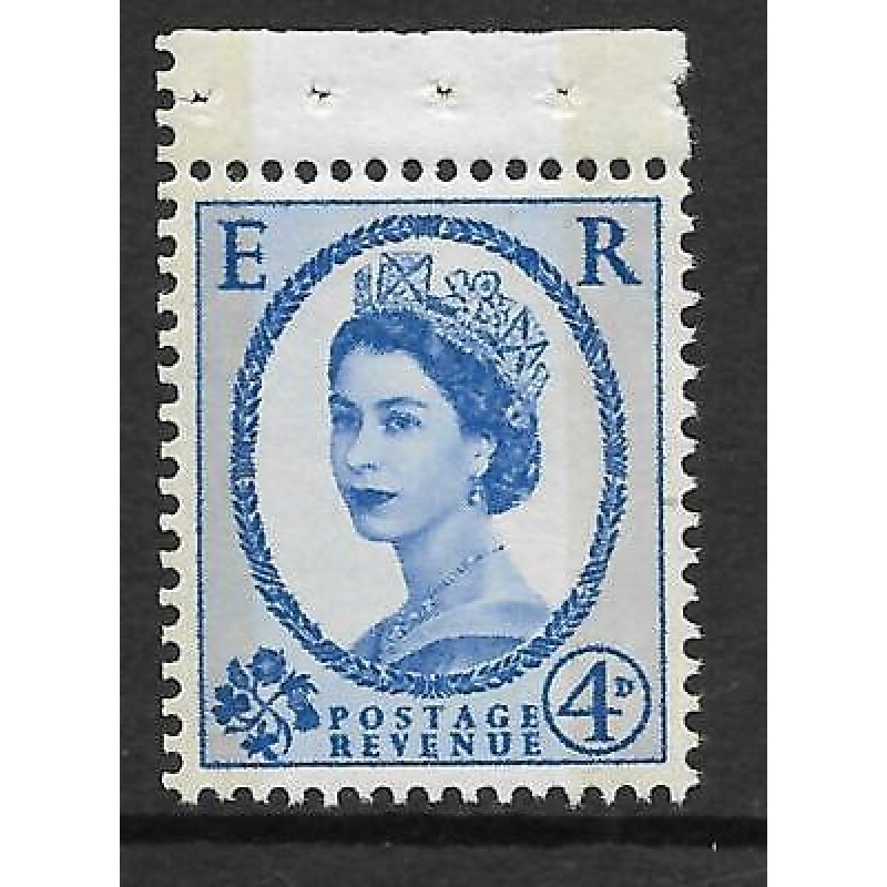 S91f 4d Wilding 8mm Violet Typo Crowns Right UNMOUNTED MINT MNH