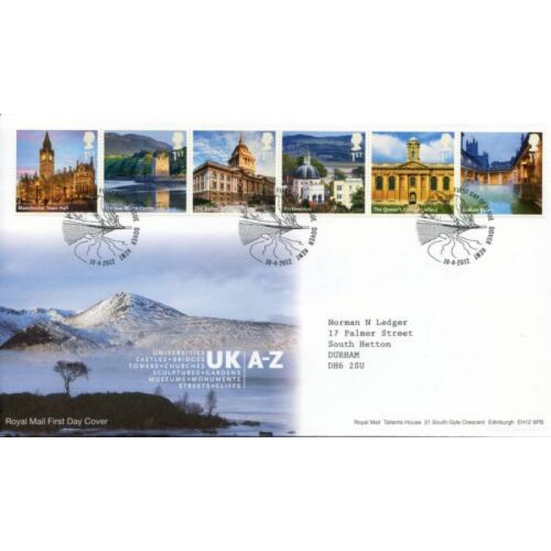 GB 2012 UK A-Z (M-R) First Day Cover Dover Cancel