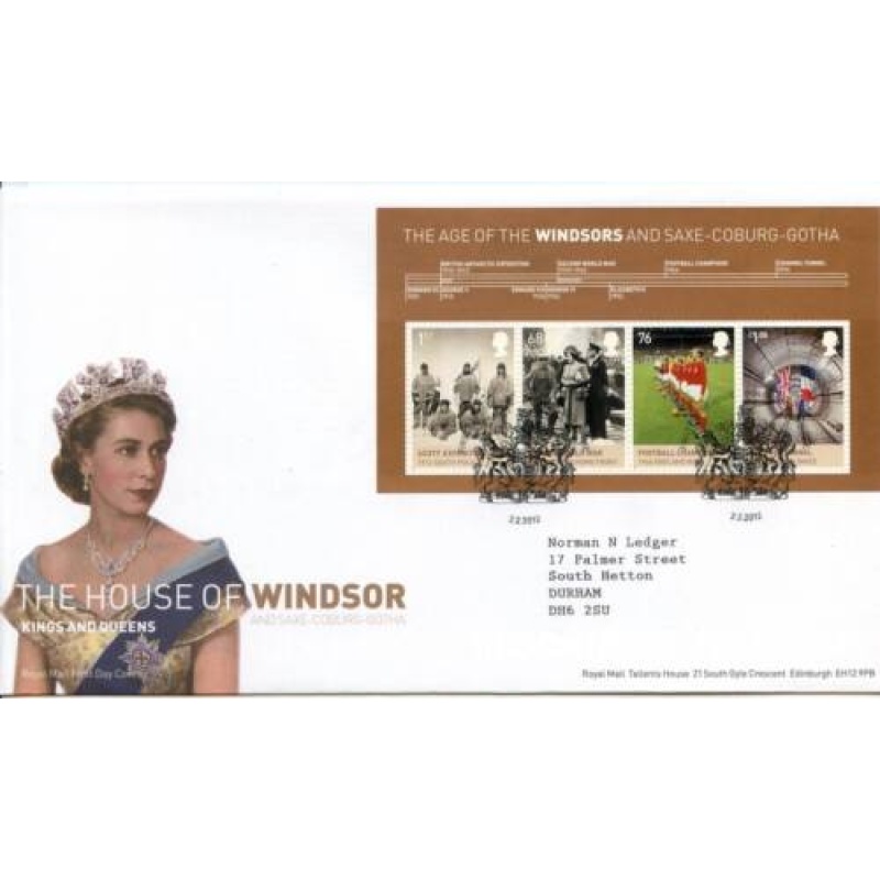 GB House of Windsor Mini Sheet First Day Cover Windsor Cancel