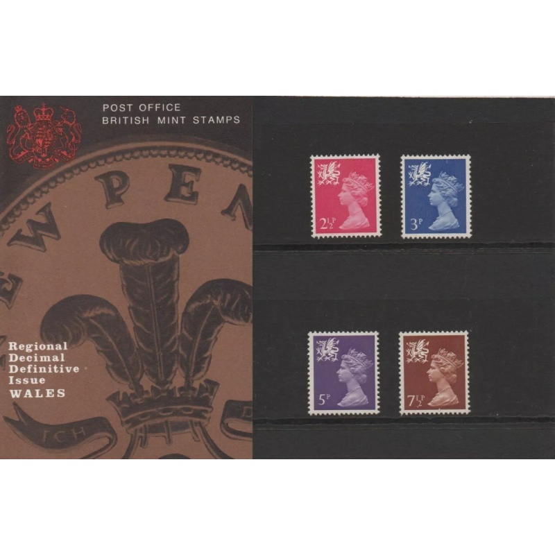 1971 Regional decimal Definitive stamps wales pack no. 26 UNMOUNTED MINT