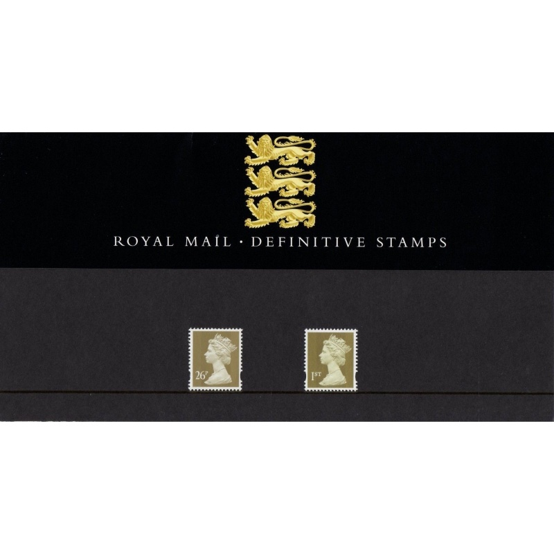 1997 Royal Mail Definitive Stamps Pack no. 38 Presentation pack UNMOUNTED MINT