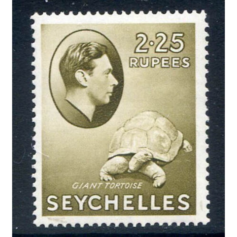 Seychelles 2r 25 Olive SG148 Mounted Mint